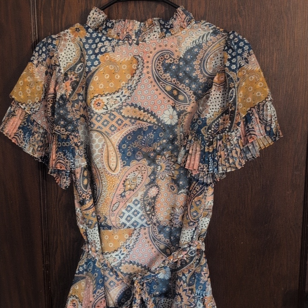 Alden Adair Courtney Paisley Dress Sz S - Picture 10 of 12